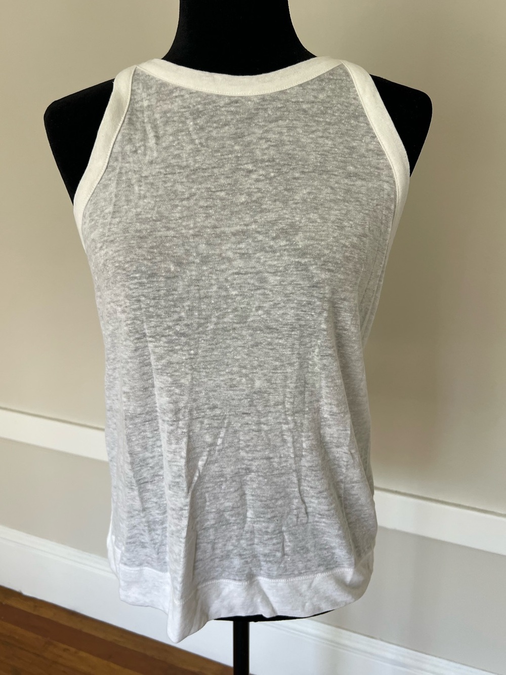 Banana Republic White Linen Blend Lightweight Tank Top Sz Small